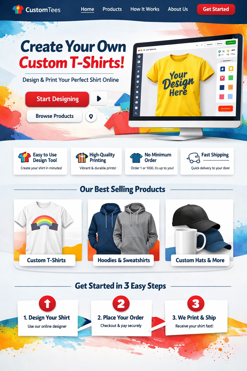 Custom T-Shirt Printing E-Commerce Platform